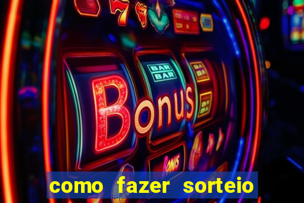 como fazer sorteio de cores online